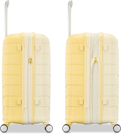 Freeform Hardside Carry-On Luggage with Spinner Wheels - Hardshell Suitcase - TSA, Airline-Approved - Expandable Hard Shell, Smooth Rolling Wheels for Lightweight Travel - Navy