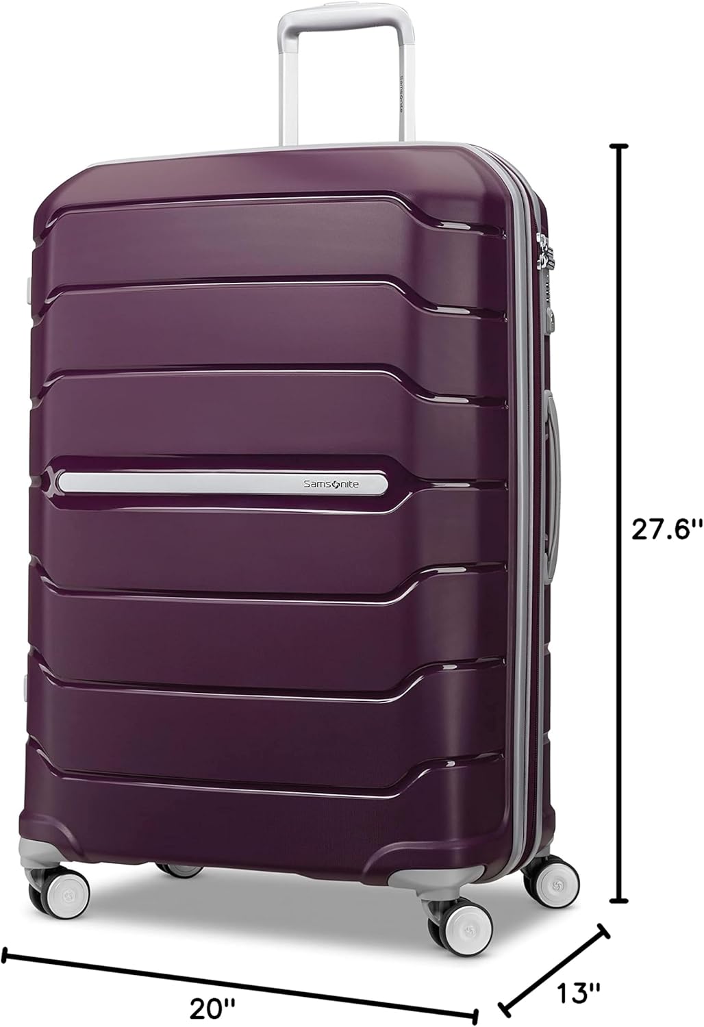 Freeform Hardside Carry-On Luggage with Spinner Wheels - Hardshell Suitcase - TSA, Airline-Approved - Expandable Hard Shell, Smooth Rolling Wheels for Lightweight Travel - Navy