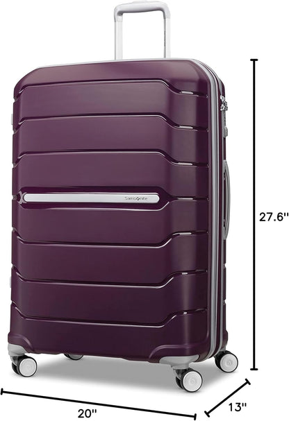 Freeform Hardside Carry-On Luggage with Spinner Wheels - Hardshell Suitcase - TSA, Airline-Approved - Expandable Hard Shell, Smooth Rolling Wheels for Lightweight Travel - Navy