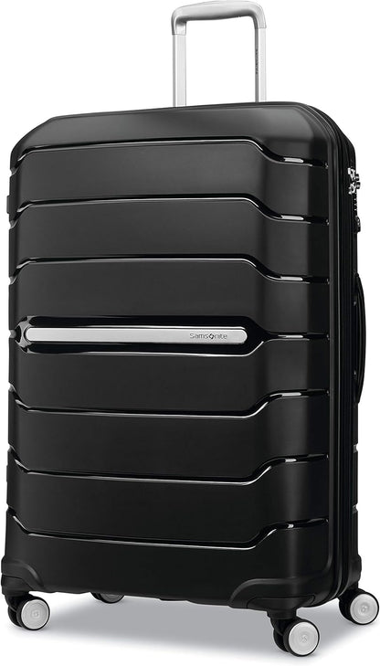 Freeform Hardside Carry-On Luggage with Spinner Wheels - Hardshell Suitcase - TSA, Airline-Approved - Expandable Hard Shell, Smooth Rolling Wheels for Lightweight Travel - Navy