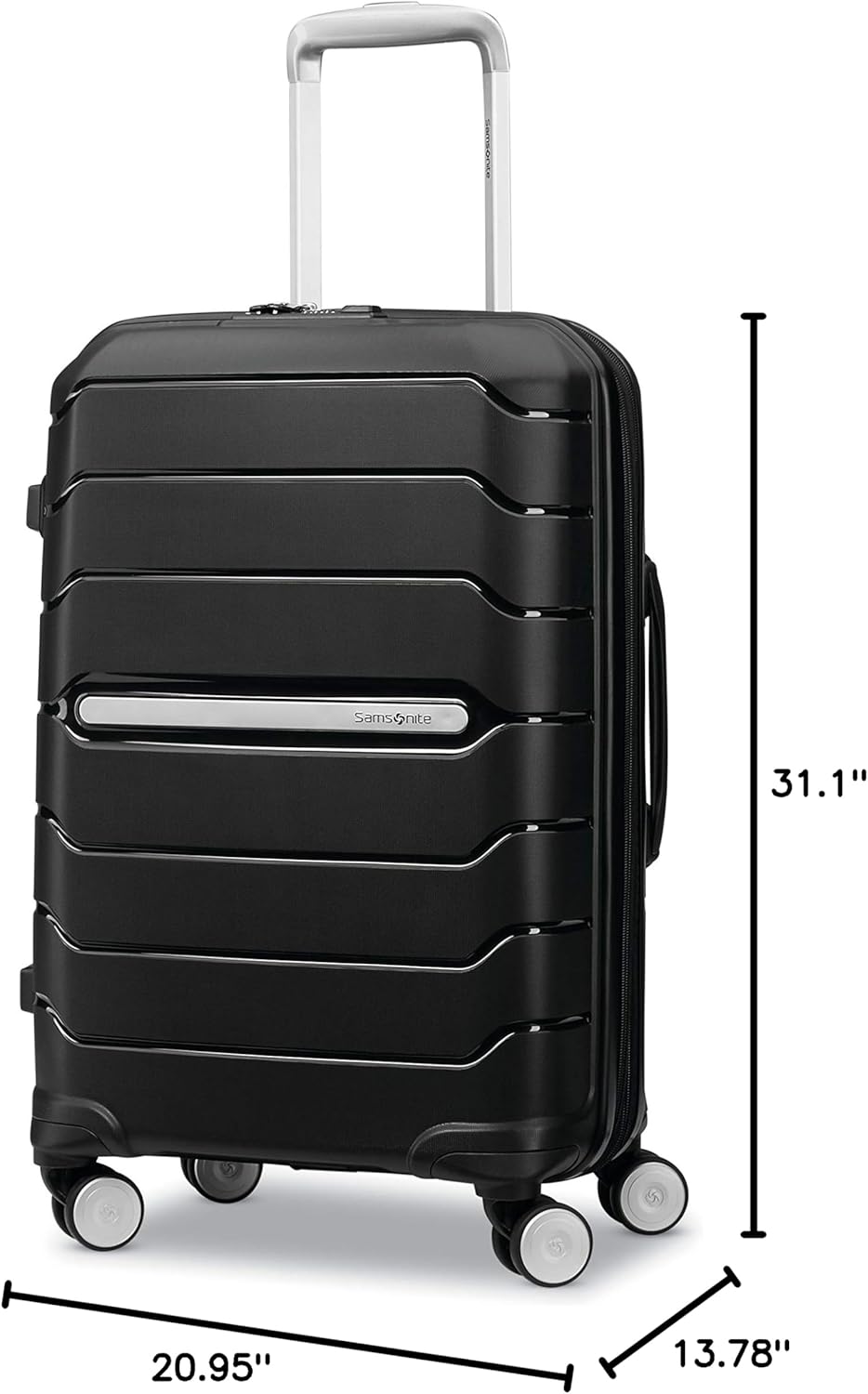 Freeform Hardside Carry-On Luggage with Spinner Wheels - Hardshell Suitcase - TSA, Airline-Approved - Expandable Hard Shell, Smooth Rolling Wheels for Lightweight Travel - Navy