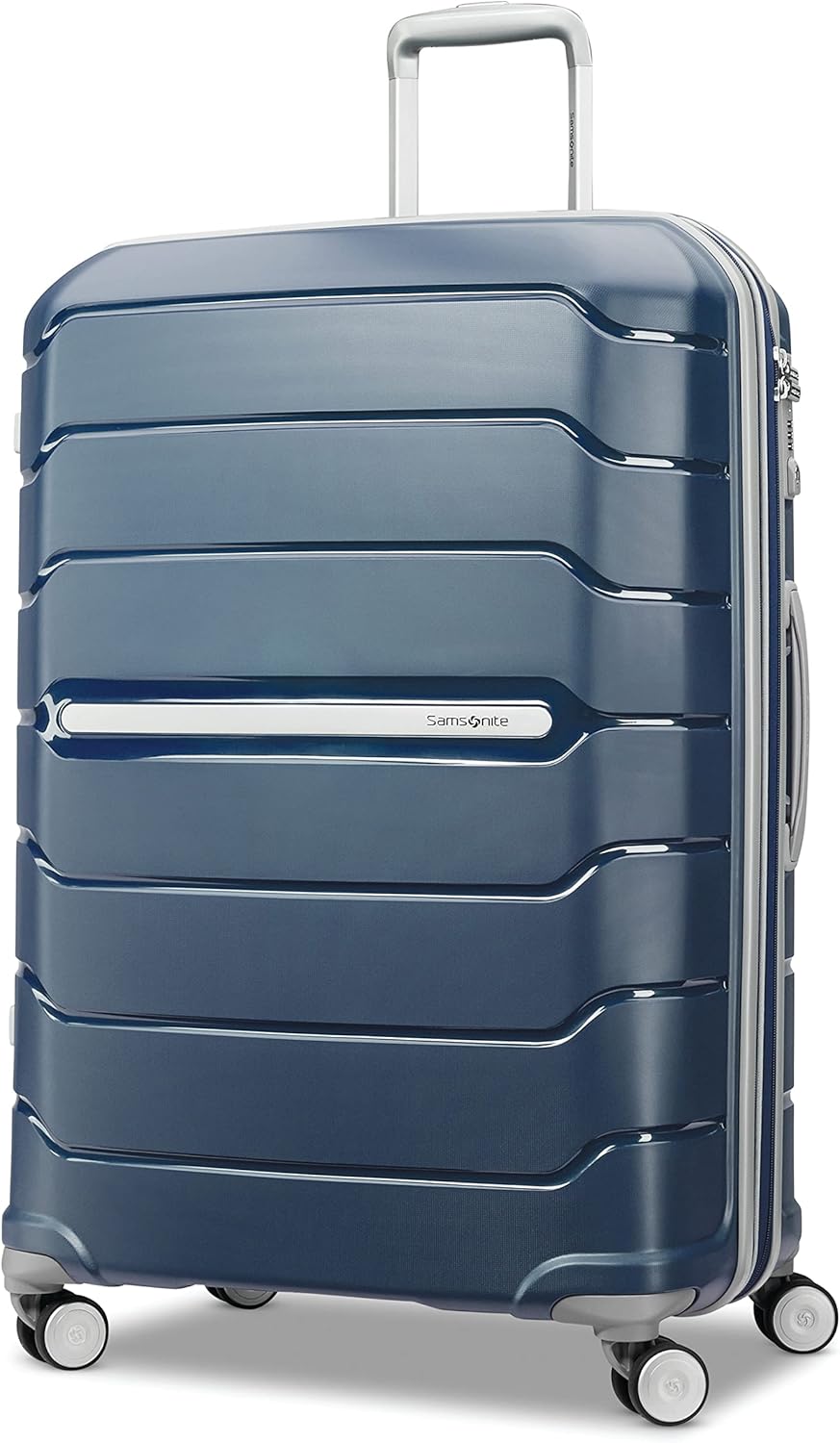 Freeform Hardside Carry-On Luggage with Spinner Wheels - Hardshell Suitcase - TSA, Airline-Approved - Expandable Hard Shell, Smooth Rolling Wheels for Lightweight Travel - Navy