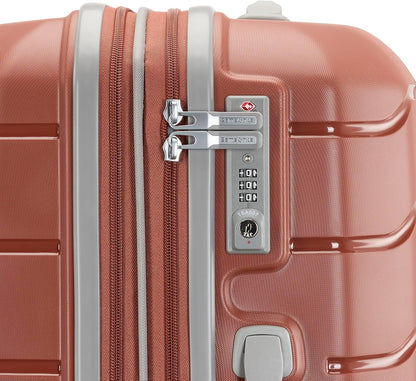 Freeform Hardside Carry-On Luggage with Spinner Wheels - Hardshell Suitcase - TSA, Airline-Approved - Expandable Hard Shell, Smooth Rolling Wheels for Lightweight Travel - Navy