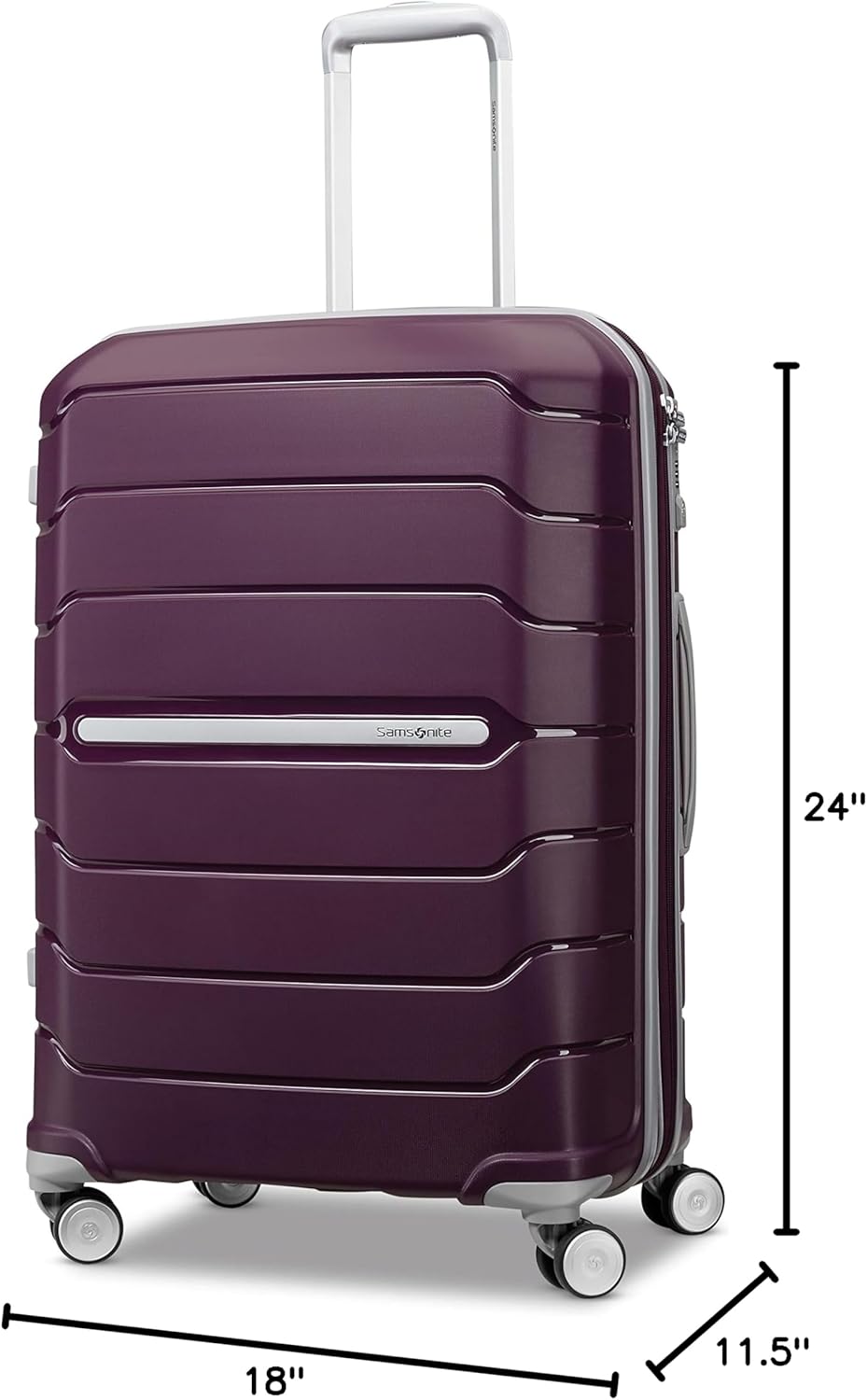 Freeform Hardside Carry-On Luggage with Spinner Wheels - Hardshell Suitcase - TSA, Airline-Approved - Expandable Hard Shell, Smooth Rolling Wheels for Lightweight Travel - Navy