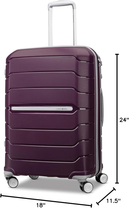 Freeform Hardside Carry-On Luggage with Spinner Wheels - Hardshell Suitcase - TSA, Airline-Approved - Expandable Hard Shell, Smooth Rolling Wheels for Lightweight Travel - Navy
