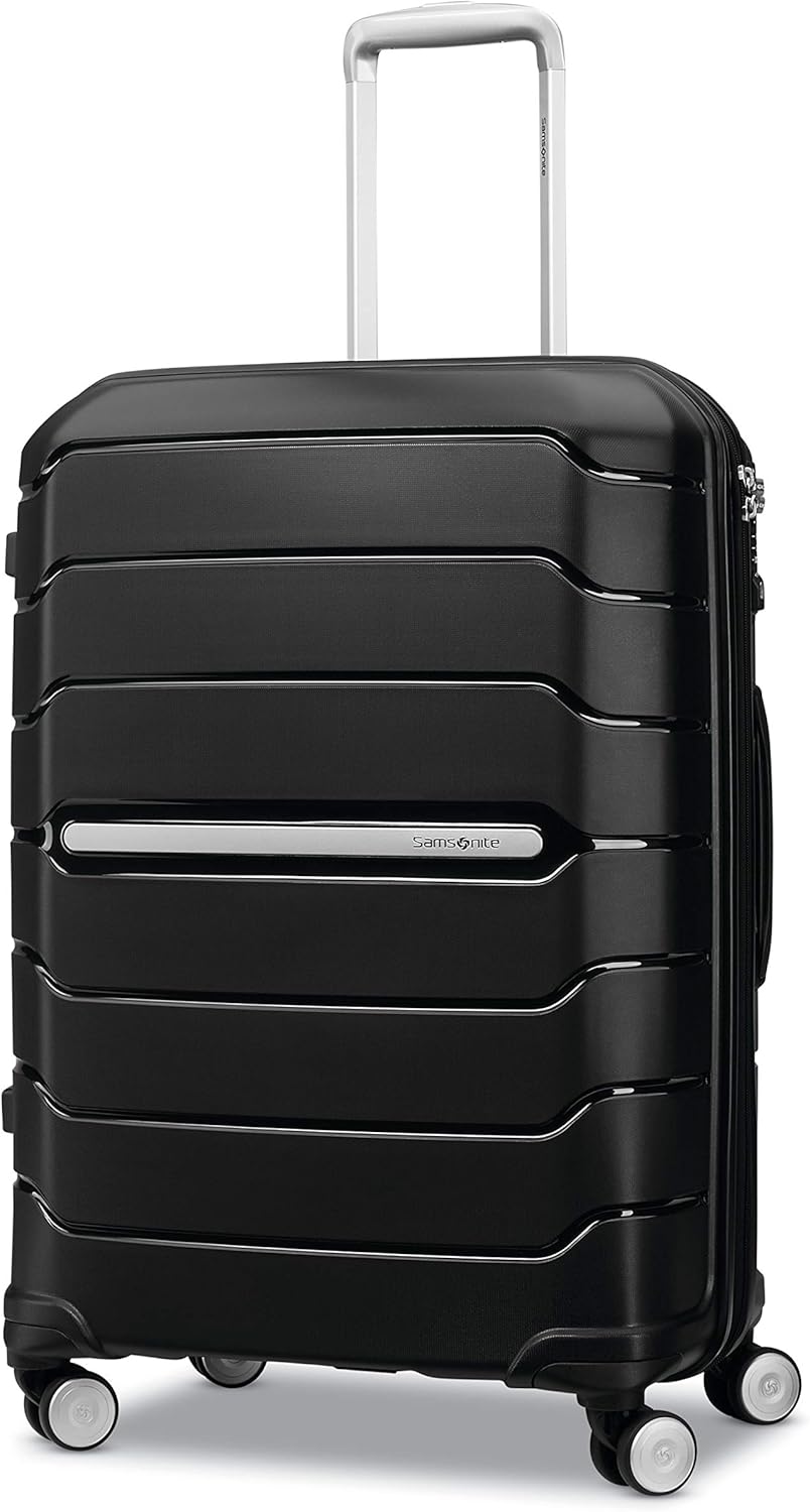 Freeform Hardside Carry-On Luggage with Spinner Wheels - Hardshell Suitcase - TSA, Airline-Approved - Expandable Hard Shell, Smooth Rolling Wheels for Lightweight Travel - Navy