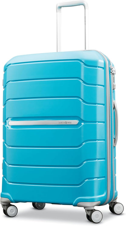 Freeform Hardside Carry-On Luggage with Spinner Wheels - Hardshell Suitcase - TSA, Airline-Approved - Expandable Hard Shell, Smooth Rolling Wheels for Lightweight Travel - Navy