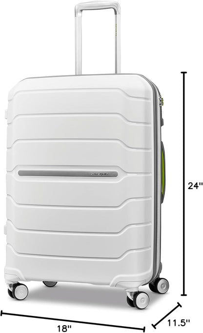 Freeform Hardside Carry-On Luggage with Spinner Wheels - Hardshell Suitcase - TSA, Airline-Approved - Expandable Hard Shell, Smooth Rolling Wheels for Lightweight Travel - Navy
