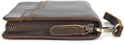 Polare Full Grain Leather Family Travel Passport Wallet and Documents Organizer RFID Blocking Case Holder Fits 6 Passports for Men and Women