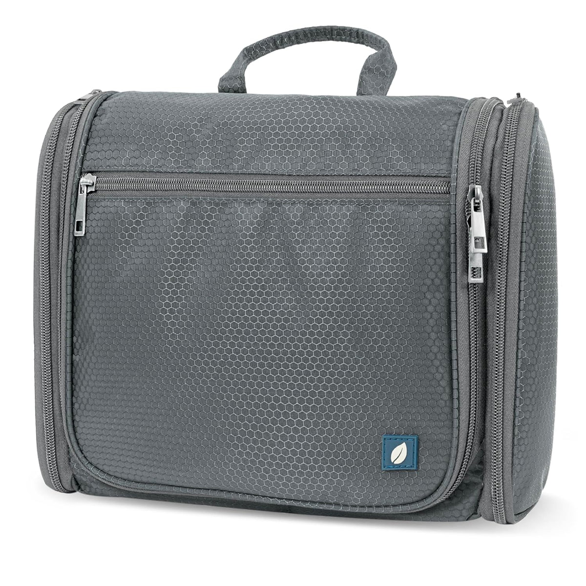 Large Hanging Toiletry Bag for Men, Travel Toiletry Organizer with 10 Compartments, Swivel Hook and 3 Leakproof Pockets, Water Resistant Shaving Kit Case, Packs Flat, Blue