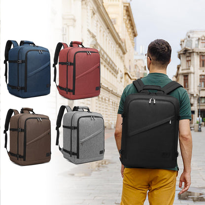 Carry on Backpack, Airline Approved Travel Backpack for Men and Women, Waterproof Lightweight Daypack for Flight (Black, Medium)