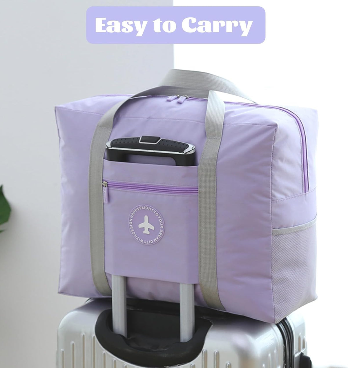 5PCS Travel Bag Thick Double-Layer Fabric Foldable Duffle Bags Spirit Airlines Personal Item Bag for Women Men Carry On Bags Sports Gym Tote Weekender Overnight Bag (1002 5PCS)