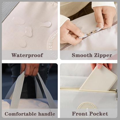 5PCS Travel Bag Thick Double-Layer Fabric Foldable Duffle Bags Spirit Airlines Personal Item Bag for Women Men Carry On Bags Sports Gym Tote Weekender Overnight Bag (1002 5PCS)
