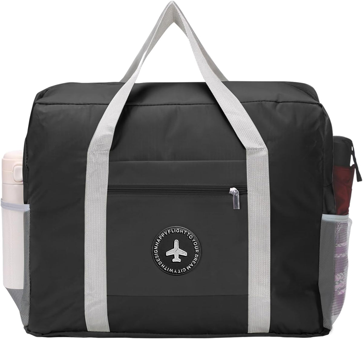 5PCS Travel Bag Thick Double-Layer Fabric Foldable Duffle Bags Spirit Airlines Personal Item Bag for Women Men Carry On Bags Sports Gym Tote Weekender Overnight Bag (1002 5PCS)