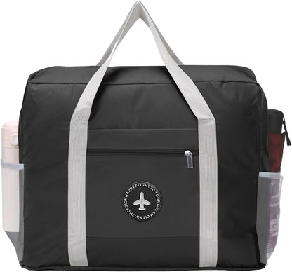 5PCS Travel Bag Thick Double-Layer Fabric Foldable Duffle Bags Spirit Airlines Personal Item Bag for Women Men Carry On Bags Sports Gym Tote Weekender Overnight Bag (1002 5PCS)