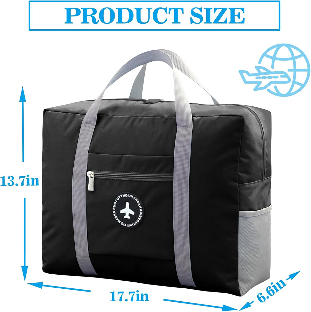 5PCS Travel Bag Thick Double-Layer Fabric Foldable Duffle Bags Spirit Airlines Personal Item Bag for Women Men Carry On Bags Sports Gym Tote Weekender Overnight Bag (1002 5PCS)