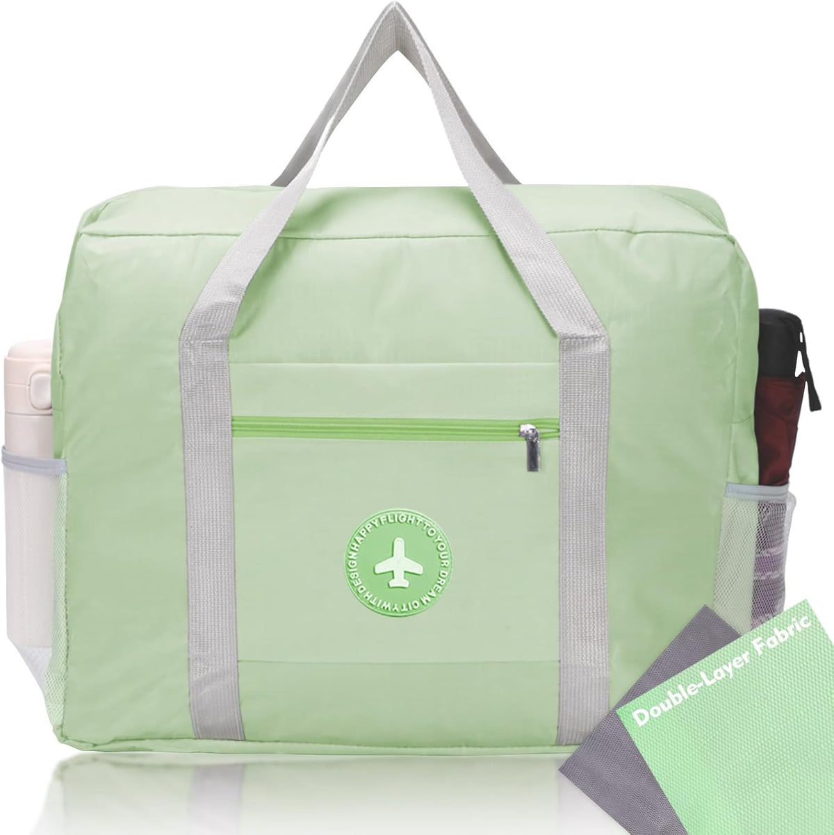 5PCS Travel Bag Thick Double-Layer Fabric Foldable Duffle Bags Spirit Airlines Personal Item Bag for Women Men Carry On Bags Sports Gym Tote Weekender Overnight Bag (1002 5PCS)