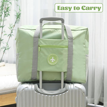 5PCS Travel Bag Thick Double-Layer Fabric Foldable Duffle Bags Spirit Airlines Personal Item Bag for Women Men Carry On Bags Sports Gym Tote Weekender Overnight Bag (1002 5PCS)