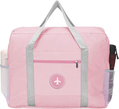 5PCS Travel Bag Thick Double-Layer Fabric Foldable Duffle Bags Spirit Airlines Personal Item Bag for Women Men Carry On Bags Sports Gym Tote Weekender Overnight Bag (1002 5PCS)