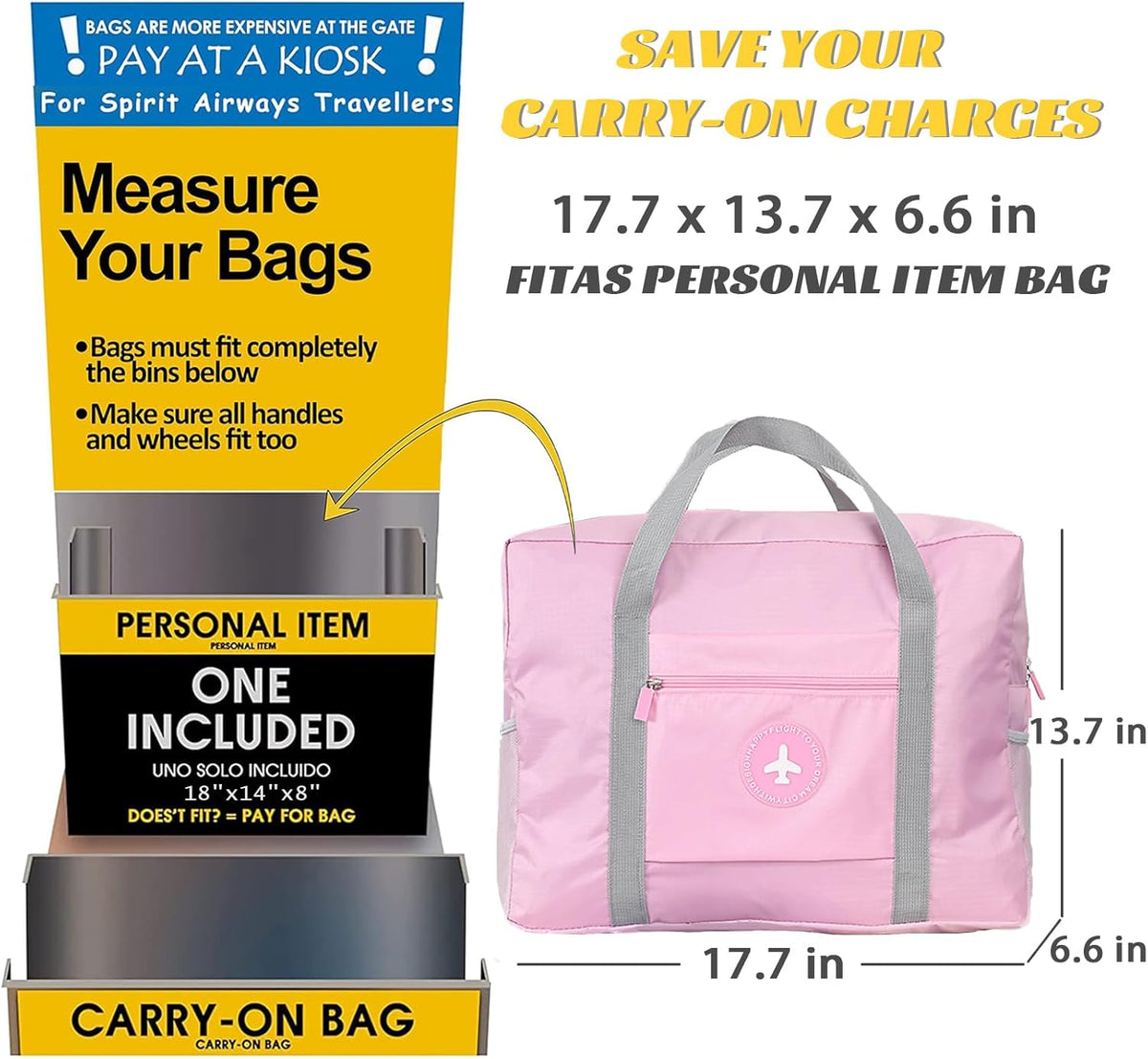 5PCS Travel Bag Thick Double-Layer Fabric Foldable Duffle Bags Spirit Airlines Personal Item Bag for Women Men Carry On Bags Sports Gym Tote Weekender Overnight Bag (1002 5PCS)