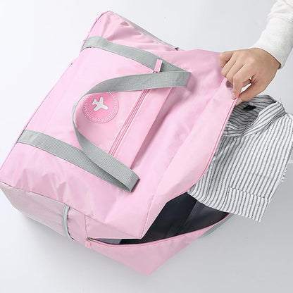 5PCS Travel Bag Thick Double-Layer Fabric Foldable Duffle Bags Spirit Airlines Personal Item Bag for Women Men Carry On Bags Sports Gym Tote Weekender Overnight Bag (1002 5PCS)