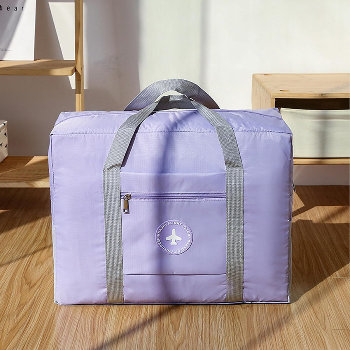 5PCS Travel Bag Thick Double-Layer Fabric Foldable Duffle Bags Spirit Airlines Personal Item Bag for Women Men Carry On Bags Sports Gym Tote Weekender Overnight Bag (1002 5PCS)
