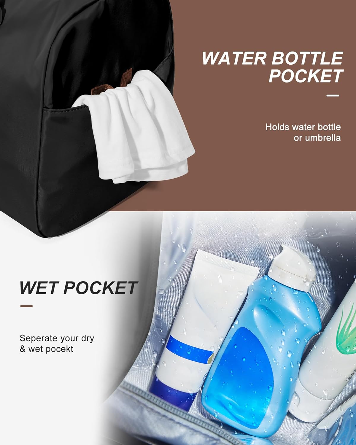 Gym Bag Womens Mens with Shoes Compartment and Wet Pocket Travel Duffel Bags for Women for Plane Sport Gym Tote Bag with Toiletry Bags Waterproof Weekend Overnight Carry on Bag Hospital Holdalls - Colors C