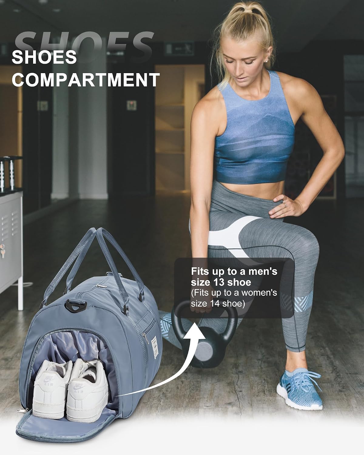 Gym Bag Womens Mens with Shoes Compartment and Wet Pocket Travel Duffel Bags for Women for Plane Sport Gym Tote Bag with Toiletry Bags Waterproof Weekend Overnight Carry on Bag Hospital Holdalls - Colors C