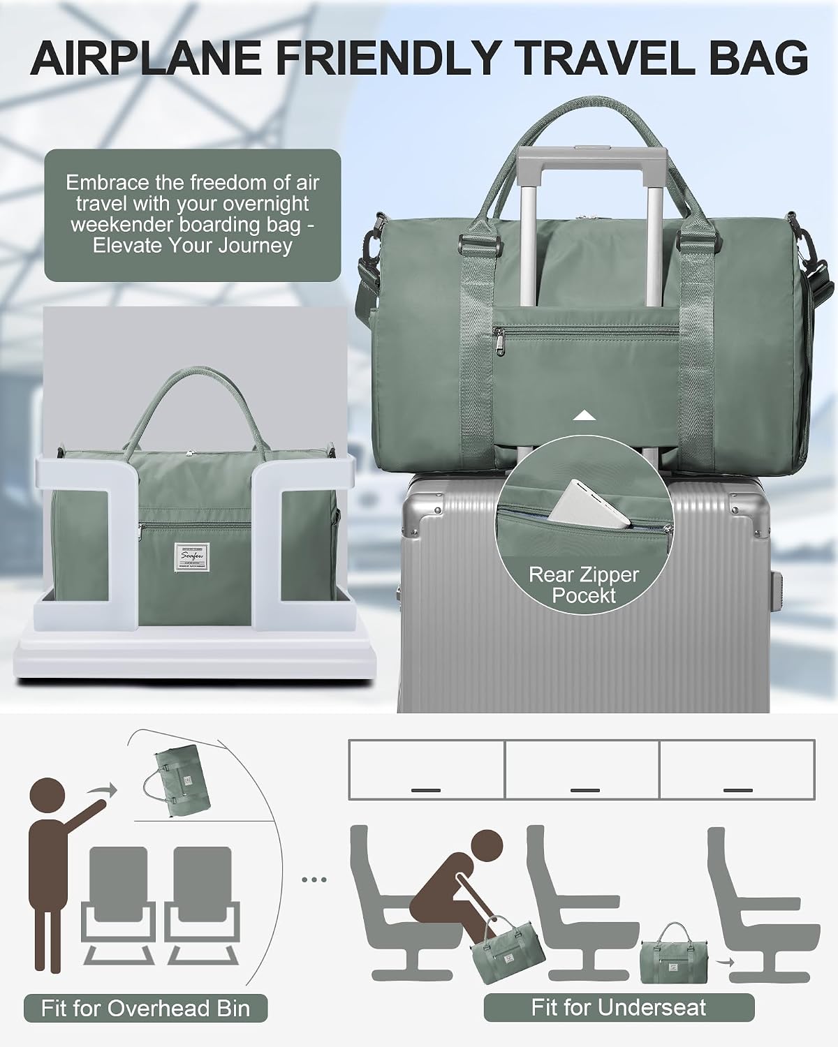 Gym Bag Womens Mens with Shoes Compartment and Wet Pocket Travel Duffel Bags for Women for Plane Sport Gym Tote Bag with Toiletry Bags Waterproof Weekend Overnight Carry on Bag Hospital Holdalls - Colors C