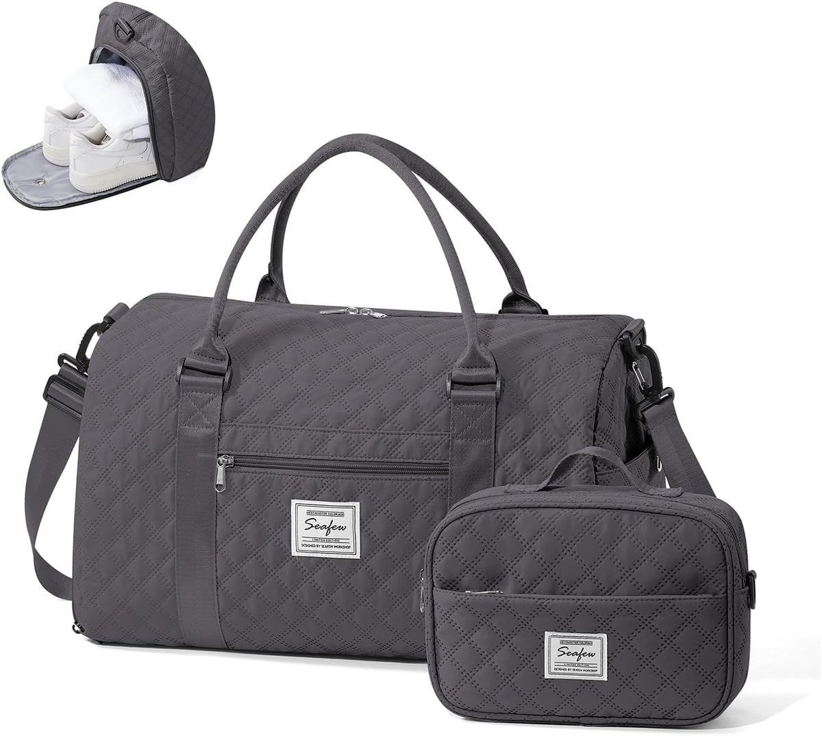 Gym Bag Womens Mens with Shoes Compartment and Wet Pocket Travel Duffel Bags for Women for Plane Sport Gym Tote Bag with Toiletry Bags Waterproof Weekend Overnight Carry on Bag Hospital Holdalls - Colors C