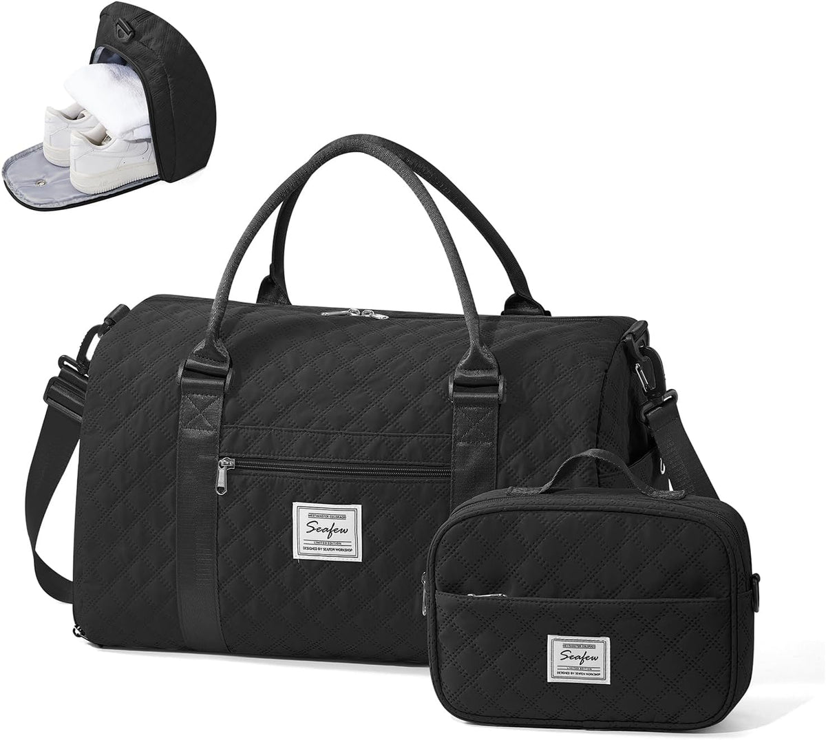 Gym Bag Womens Mens with Shoes Compartment and Wet Pocket Travel Duffel Bags for Women for Plane Sport Gym Tote Bag with Toiletry Bags Waterproof Weekend Overnight Carry on Bag Hospital Holdalls - Colors C