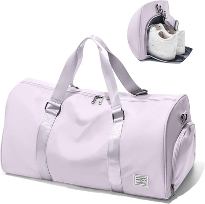 Gym Bag Womens Mens with Shoes Compartment and Wet Pocket Travel Duffel Bags for Women for Plane Sport Gym Tote Bag with Toiletry Bags Waterproof Weekend Overnight Carry on Bag Hospital Holdalls - Colors C