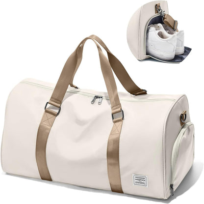 Gym Bag Womens Mens with Shoes Compartment and Wet Pocket Travel Duffel Bags for Women for Plane Sport Gym Tote Bag with Toiletry Bags Waterproof Weekend Overnight Carry on Bag Hospital Holdalls - Colors C