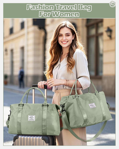 Gym Bag Womens Mens with Shoes Compartment and Wet Pocket Travel Duffel Bags for Women for Plane Sport Gym Tote Bag with Toiletry Bags Waterproof Weekend Overnight Carry on Bag Hospital Holdalls - Colors C