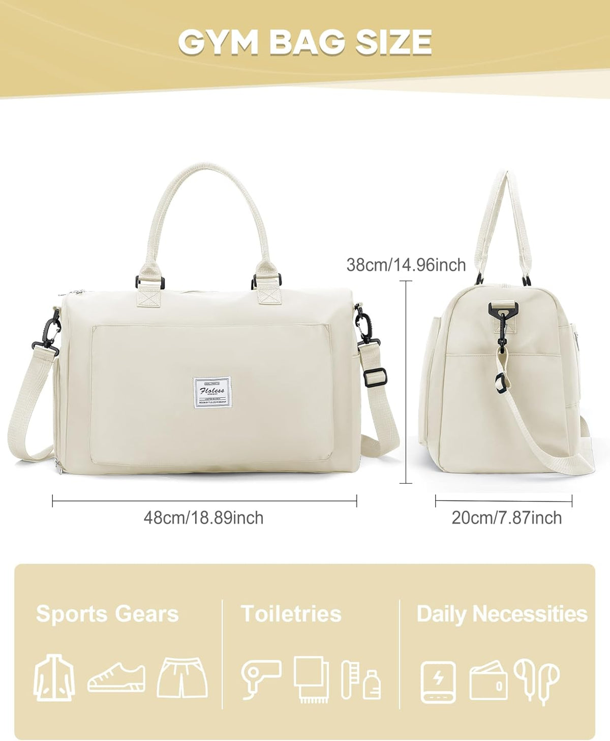 Gym Bag Womens Mens with Shoes Compartment and Wet Pocket Travel Duffel Bags for Women for Plane Sport Gym Tote Bag with Toiletry Bags Waterproof Weekend Overnight Carry on Bag Hospital Holdalls - Colors C