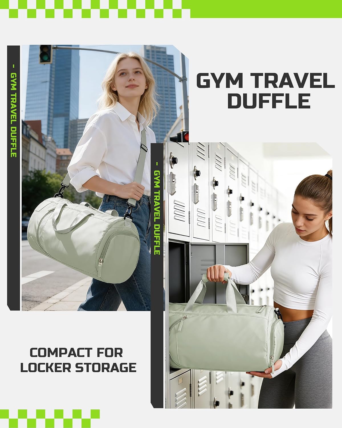 Gym Bag Womens Mens with Shoes Compartment and Wet Pocket Travel Duffel Bags for Women for Plane Sport Gym Tote Bag with Toiletry Bags Waterproof Weekend Overnight Carry on Bag Hospital Holdalls - Colors C