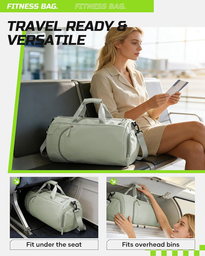 Gym Bag Womens Mens with Shoes Compartment and Wet Pocket Travel Duffel Bags for Women for Plane Sport Gym Tote Bag with Toiletry Bags Waterproof Weekend Overnight Carry on Bag Hospital Holdalls - Colors C