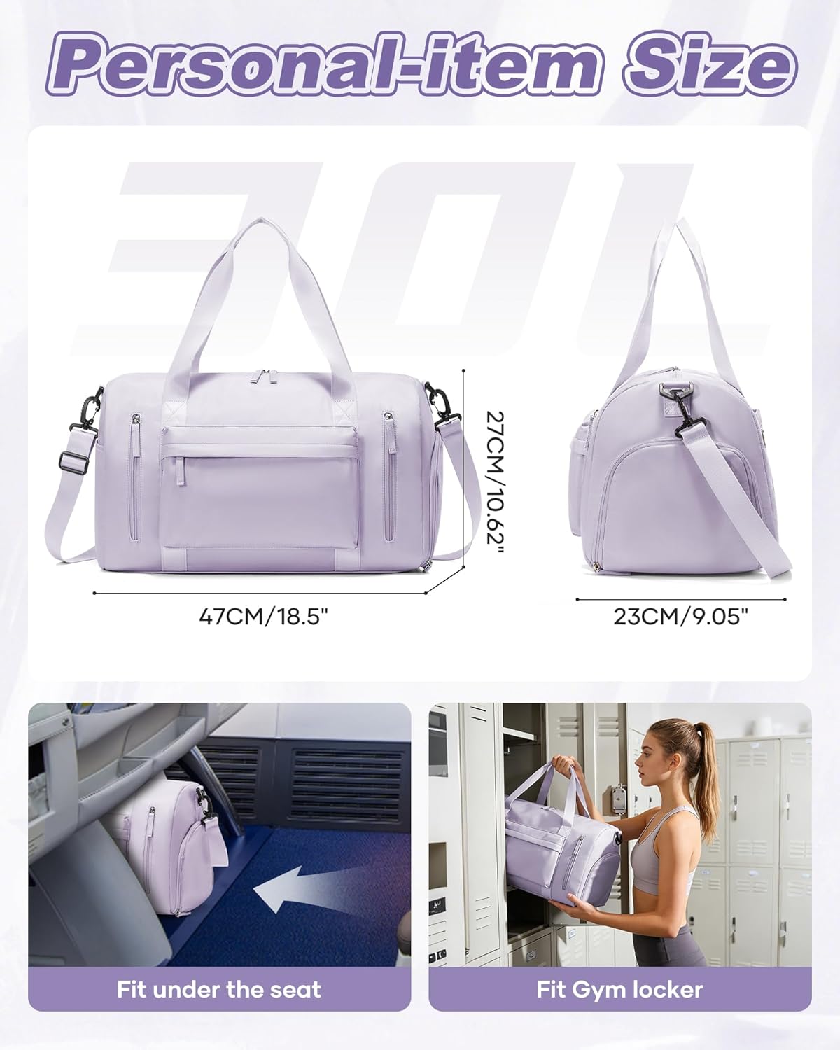 Gym Bag Womens Mens with Shoes Compartment and Wet Pocket Travel Duffel Bags for Women for Plane Sport Gym Tote Bag with Toiletry Bags Waterproof Weekend Overnight Carry on Bag Hospital Holdalls - Colors C