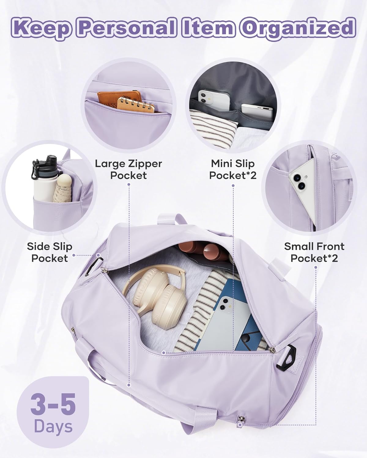Gym Bag Womens Mens with Shoes Compartment and Wet Pocket Travel Duffel Bags for Women for Plane Sport Gym Tote Bag with Toiletry Bags Waterproof Weekend Overnight Carry on Bag Hospital Holdalls - Colors C