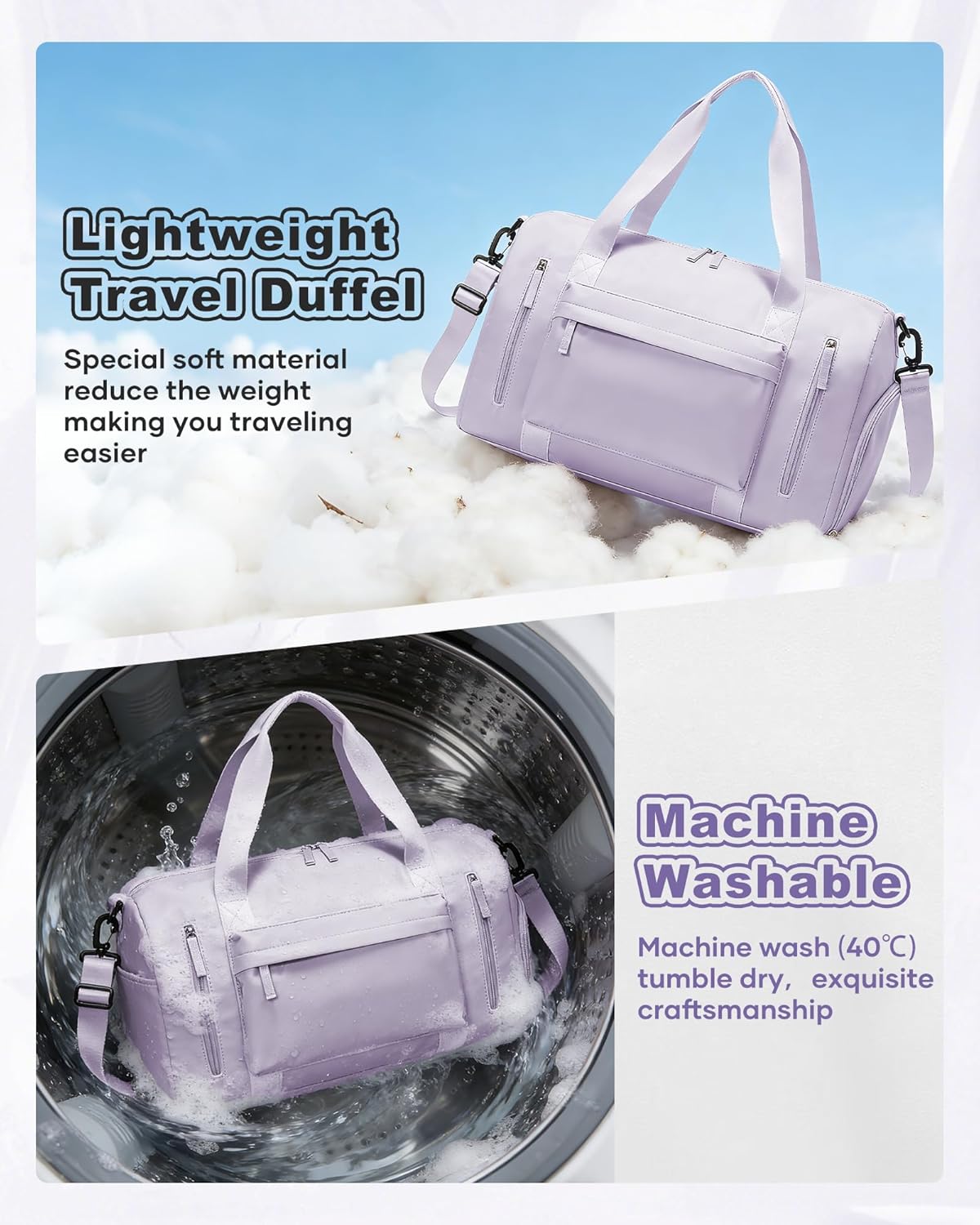 Gym Bag Womens Mens with Shoes Compartment and Wet Pocket Travel Duffel Bags for Women for Plane Sport Gym Tote Bag with Toiletry Bags Waterproof Weekend Overnight Carry on Bag Hospital Holdalls - Colors C