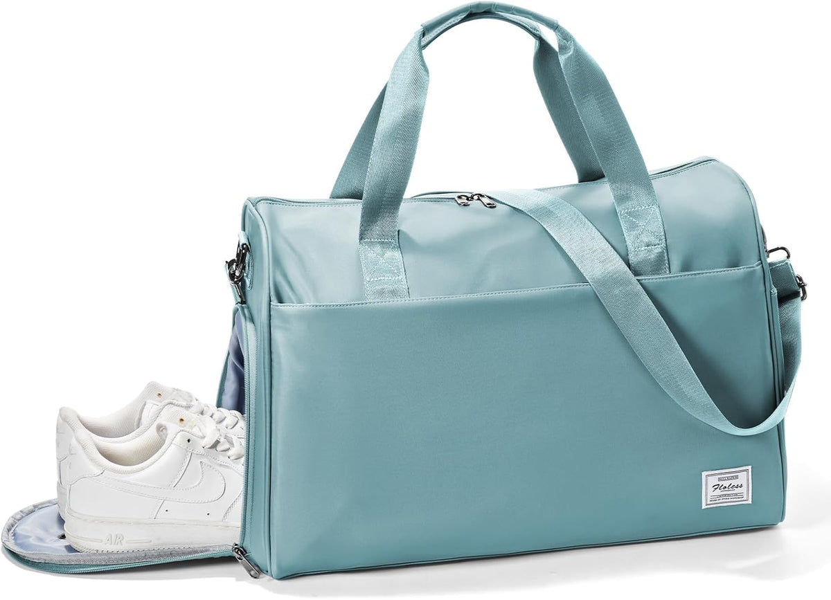 Gym Bag Womens Mens with Shoes Compartment and Wet Pocket Travel Duffel Bags for Women for Plane Sport Gym Tote Bag with Toiletry Bags Waterproof Weekend Overnight Carry on Bag Hospital Holdalls - Colors C