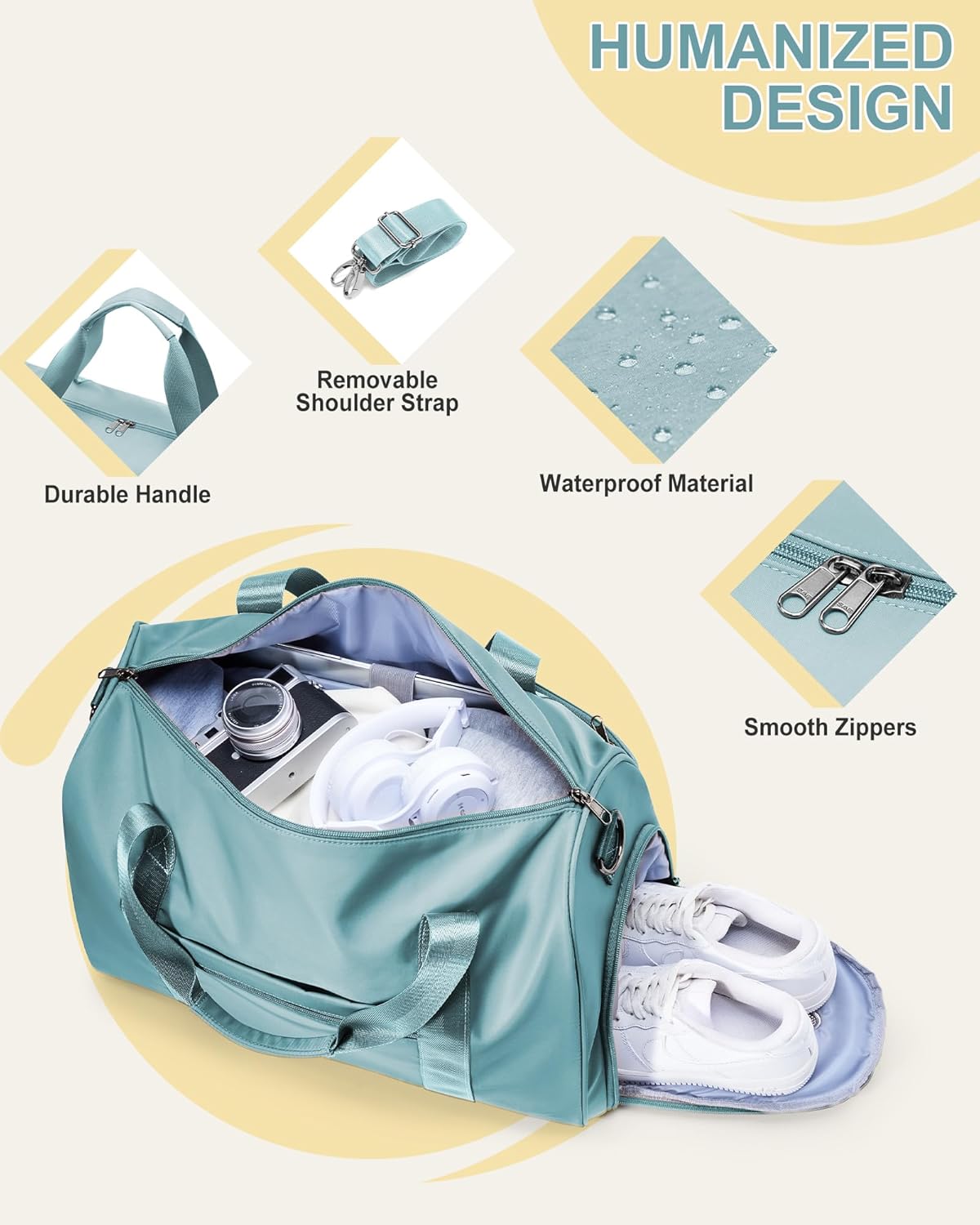 Gym Bag Womens Mens with Shoes Compartment and Wet Pocket Travel Duffel Bags for Women for Plane Sport Gym Tote Bag with Toiletry Bags Waterproof Weekend Overnight Carry on Bag Hospital Holdalls - Colors C