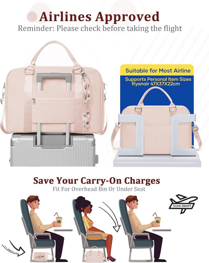 Gym Bag Womens Mens with Shoes Compartment and Wet Pocket Travel Duffel Bags for Women for Plane Sport Gym Tote Bag with Toiletry Bags Waterproof Weekend Overnight Carry on Bag Hospital Holdalls - Colors C