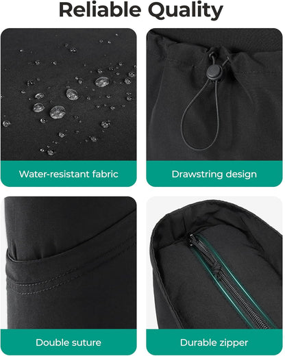 Foldable Tote Bag with Drawstring Bag, Tote Bag Shoulder Bag Top Handle Handbag for Travel, Work, Beach, Gym