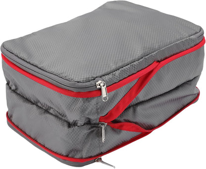banapoy Compression Packing Cube, 9L Lightweight Compression Travel Cube, Luggage Bag with Wet Dry Separate 210D Nylon Material for Suitcase Luggage Travel Vacation Business (Grey)