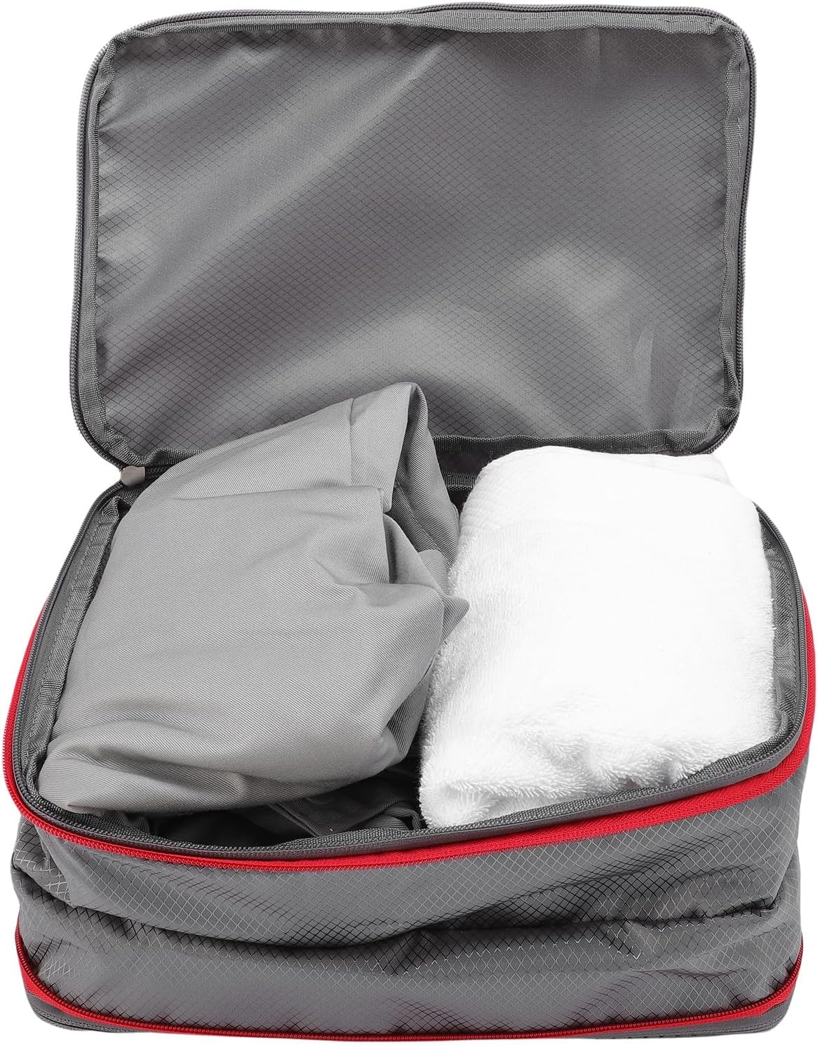 banapoy Compression Packing Cube, 9L Lightweight Compression Travel Cube, Luggage Bag with Wet Dry Separate 210D Nylon Material for Suitcase Luggage Travel Vacation Business (Grey)