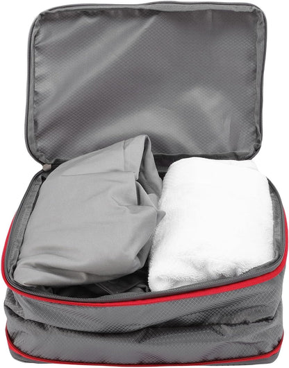 banapoy Compression Packing Cube, 9L Lightweight Compression Travel Cube, Luggage Bag with Wet Dry Separate 210D Nylon Material for Suitcase Luggage Travel Vacation Business (Grey)