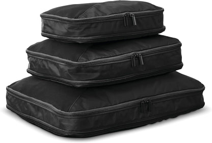 3-Piece Compression Packing Cube Set, Black
