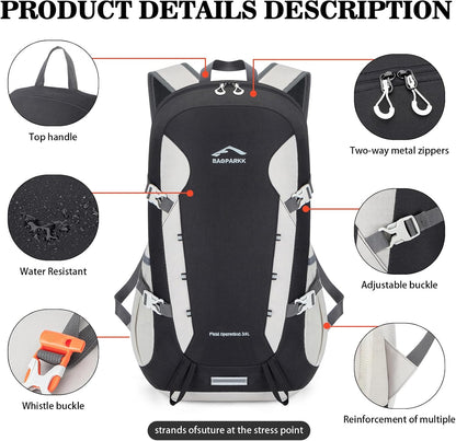 Hiking Backpack,Large 35L Travel Backpacks for Men Women,Water Resistant Ultra Lightweight Foldable Packable Camping Daypack for Outdoor Sports