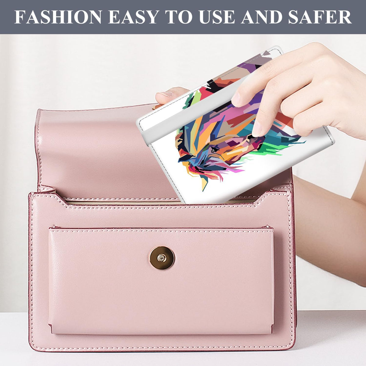 Passport Holder for Travel Essentials, RFID Premium Leather Passport Wallet Cover Case for Travel Must Haves Accessories, Passport Book Holders for Women Men Cute Mountain